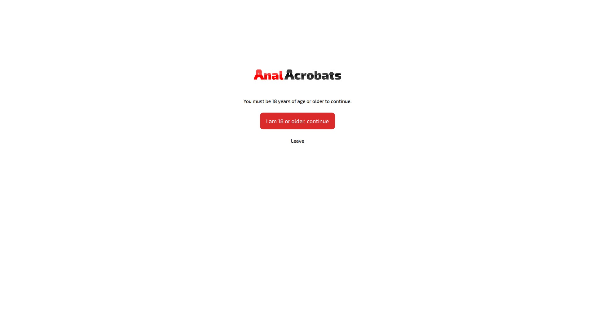 Anal Acrobats - Homepage Screenshot