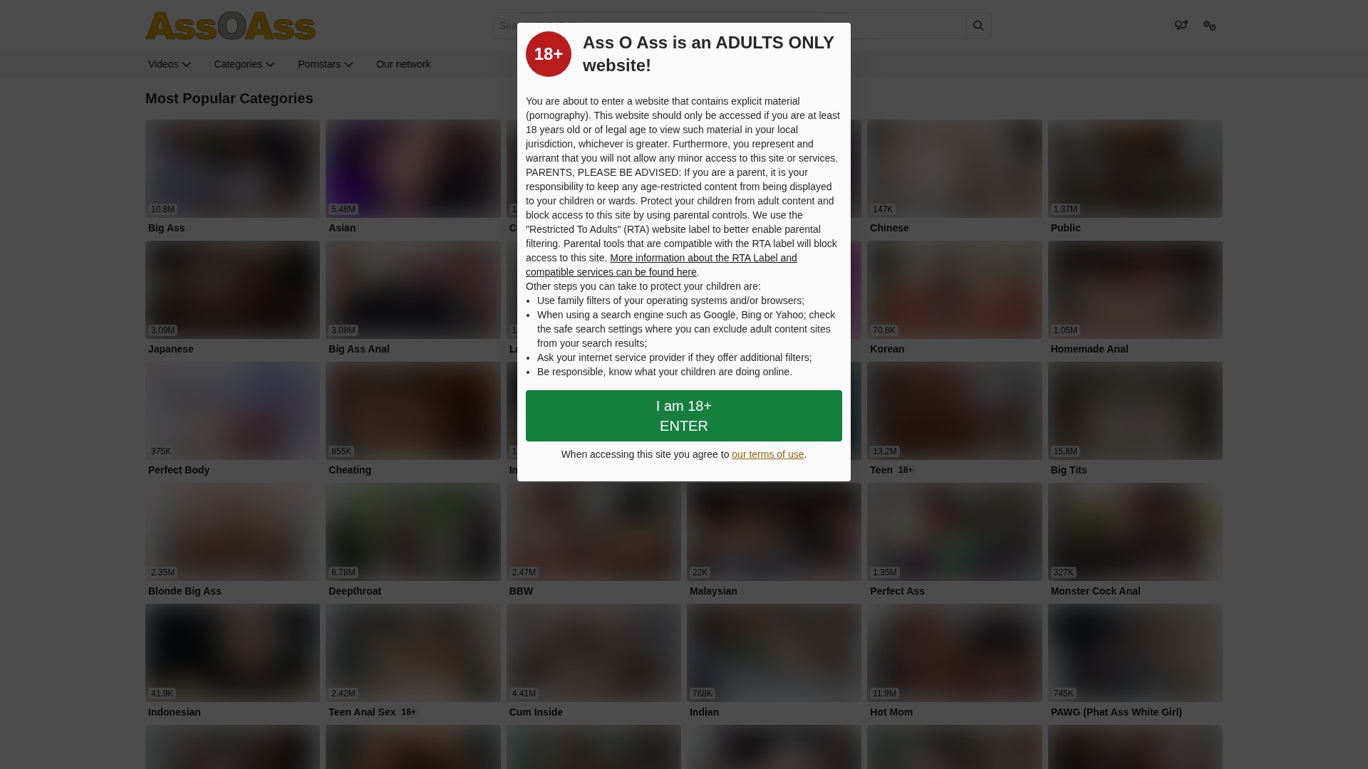 AssOAss - Homepage Screenshot